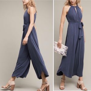 NWT Moulinette Soeurs for Anthropologie slate blue sleeveless knit jumpsuit XS